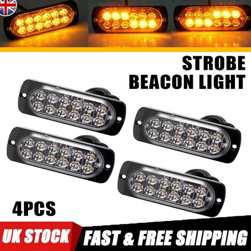 Led amber strobe - 4x,